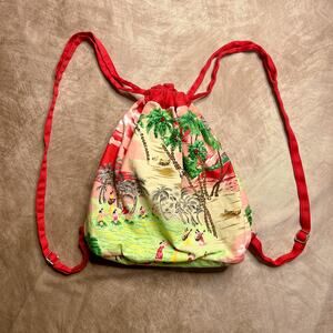 Tropical Hawaiian Islander Beach Draw String Bag Sequined Multicolor Mini Wallet